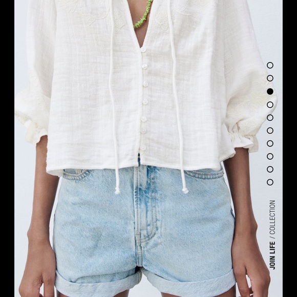 Zara’s blouse with flowers embroidery - Picture 2 of 6